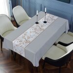 Nappe enduite - noname - rectangulaire 140x180cm - anti tache - impermable - rayures grises