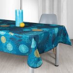 Nappe rectangle 2m40 x 1m50 ref i260 polyester anti tache et infroissable bleu