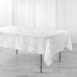 Nappe imprim� m�tallis� bully 150x300cm blanc