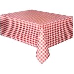 Nappe - unique party branding - vichy rouge - 60 x 100 cm - synthtique