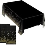 Nappe jetable - amoune - point - noir - 137 x 274 cm - motif  pois dors