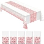 Nappe jetable - non spécifié - rectangulaire - imperméable - 5 pièces - pois or rose Nappe jetable - non spécifié - rectangulaire - imperméable - 5 pièces - pois or rose