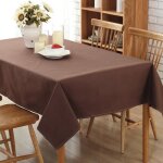 Nappe - marque - rectangulaire - 140x240cm - lavable - anti - poussière - beige Nappe - marque - rectangulaire - 140x240cm - lavable - anti - poussière - beige