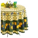 Nappes - promo linge - proven�ale citron - polyester - 180cm - vert