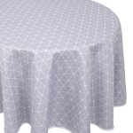 Nappe ovale 180x240 cm imprime 100% polyester paco gomtrique bleu nuage
