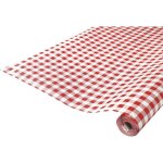 Nappe en papier vichy rouge 10 m
