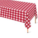 Nappe - peva imperm�able int�rieur et ext�rieur � carreaux rouges id�ale les pique - niques le camping ...