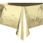 Nappe plastique m�tallis�e dor� brillant 137 x 274 cm rectangulaire