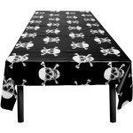 Nappe en plastique pirate jolly roger 130 x 180 cm - noir