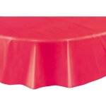 Nappe plastique ronde � rouge