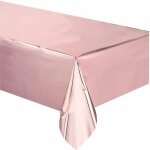 Nappe en plastique rose gold 137 x 274 cm - rose