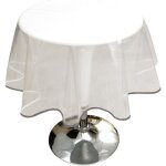 Nappe de protection - pvc - ronde 160 cm - transparent - imperm�able - gris