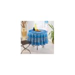 Nappes proven�ales - promo linge - glycine - polyester - 180cm - bleu