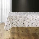 Nappe rectangle 150 x 240 cm polyester imprime alma naturel