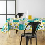 Nappe rectangle 140 x 240 cm pvc imprim citronnade