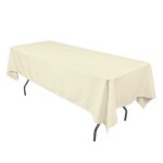 Nappe rectangle ivoire tissu 180 x 300 cm