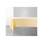 Nappe rectangle suzy en microfibre lavée - jaune - 140 x 240 cm Nappe rectangle suzy en microfibre lavée - jaune - 140 x 240 cm