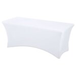 Nappe rectangulaire blanche lycra spandex extensible