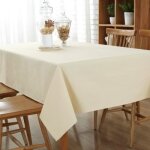 Nappe rectangulaire en coton et lin - art nappe - 140 * 250 cm - beige - anti - poussière Nappe rectangulaire en coton et lin - art nappe - 140 * 250 cm - beige - anti - poussière