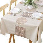 Nappe rectangulaire imperm�able en pvc nappe de table plastique 140 x 220cm antitache et anti - huile ...