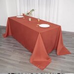 Nappe rectangulaire terracotta tissu 180 x 300 cm