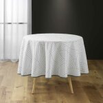 Nappe ronde (0) 180 cm polyester imprime linea sans Nappe ronde (0) 180 cm polyester imprime linea sans