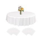 Nappe ronde - lot de 10 - 213 cm - peva imperm�able - blanc