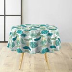 Nappe ronde 160 cm pvc textilia plantania - bleu Nappe ronde 160 cm pvc textilia plantania - bleu