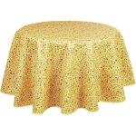 Nappe ronde - beaucaire - jaune - 1m57 - coton enduit - lavable en machine
