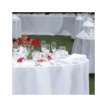 Nappe ronde blanche en tissu 240cm mariage