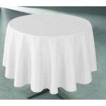 Nappe ronde - home maison - tissage blanc - 160 cm - anti - t�ches - infroissable