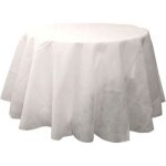 Nappe ronde - intissée - blanc - diamètre 240 cm - idéale pour repas de famille et événements Nappe ronde - intissée - blanc - diamètre 240 cm - idéale pour repas de famille et événements