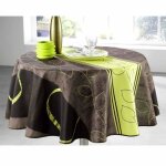 Nappe ronde - jn53 - 1 - 1m80 - vert - anti - tche - sans repassage