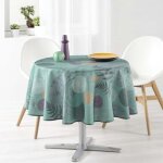 Nappe ronde - n3 - libellule verte - 160 cm - anti tache - infroissable