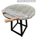 Nappe ronde en plastique de couleur transparente - taille - 110 - 140cm Nappe ronde en plastique de couleur transparente - taille - 110 - 140cm
