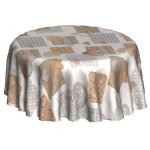Cpm - nappe ronde en toile cirée campagne decocoeur - diam. 135 cm - blanc Cpm - nappe ronde en toile cirée campagne decocoeur - diam. 135 cm - blanc