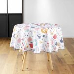 Nappe ronde toile cirée kitchen 160cm multicolore Nappe ronde toile cirée kitchen 160cm multicolore