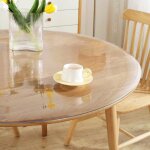 Nappe ronde transparente - lehring - diam�tre 80 cm - �paisseur 2 mm - pvc doux et �cologique - imperm�able ...