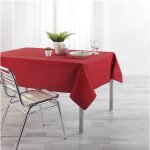 Nappe de table - rouge - 150 x 240 cm - anti tache - synthtique - rectangulaire