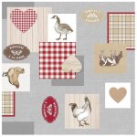 Nappe toile cir�e au m�tre la ferme de vickie gris