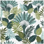 Nappe - feu - rectangulaire - vert - toile cir�e - lavable au m�tre