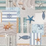 Nappe toile cir�e au m�tre nautilus