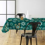 Nappe toile cir�e au m�tre vanda fleur