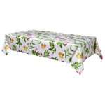Habitable - nappe en toile cir�e rectangulaire botanique - 140 x 250 cm - fuchsia