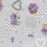 Nappe toile cir�e ronde 140 cm ? lauris lavande ? imperm�able et antitache ? nappe roul�e et sans plis ...