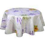 Cpm - nappe en toile cire ronde provenale arles - diam. 150 cm - gris