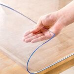 Nappe transparente pvc 60 x 100cm protection table antit�che pour maison ext�rieur facile � nettoyer ...