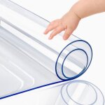 Nappe transparente pvc 80 x 120cm protection table antit�che pour maison ext�rieur facile � nettoyer ...
