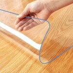 Nappe transparente pvc 90 x 120cm protection table antit�che pour maison ext�rieur facile � nettoyer ...