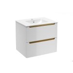Naturel - meuble de salle de bain � assembler avec vasque naturel stilla 60x60x45 cm blanc (stillad06056u1) ...